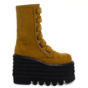 Mustard Yellow Platform Boots